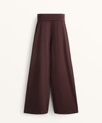 STRAIGHT LEG TURN UP WAIST TROUSERS WITH COTTON BLEND