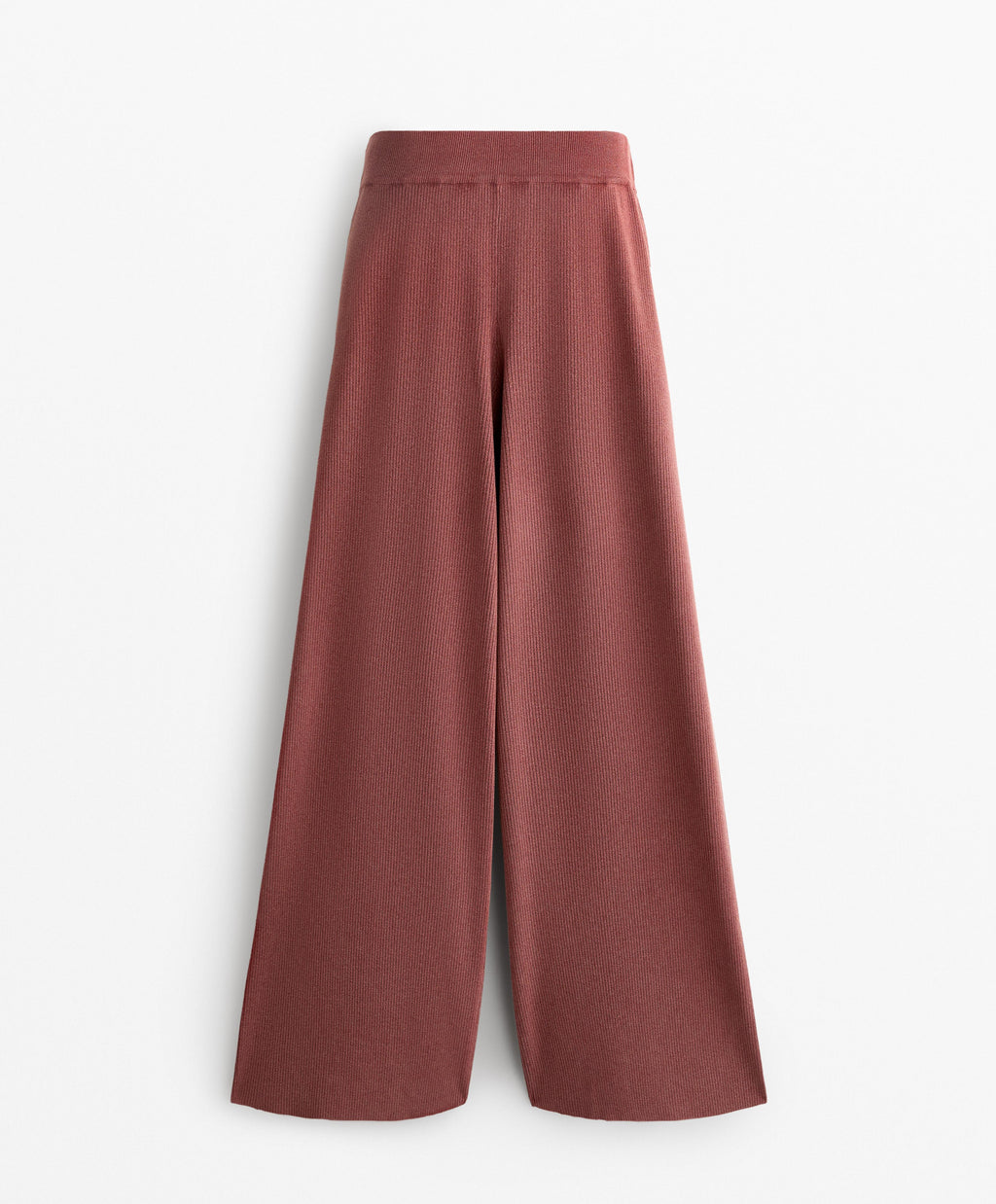 WASHED KNIT STRAIGHT LEG TROUSERS