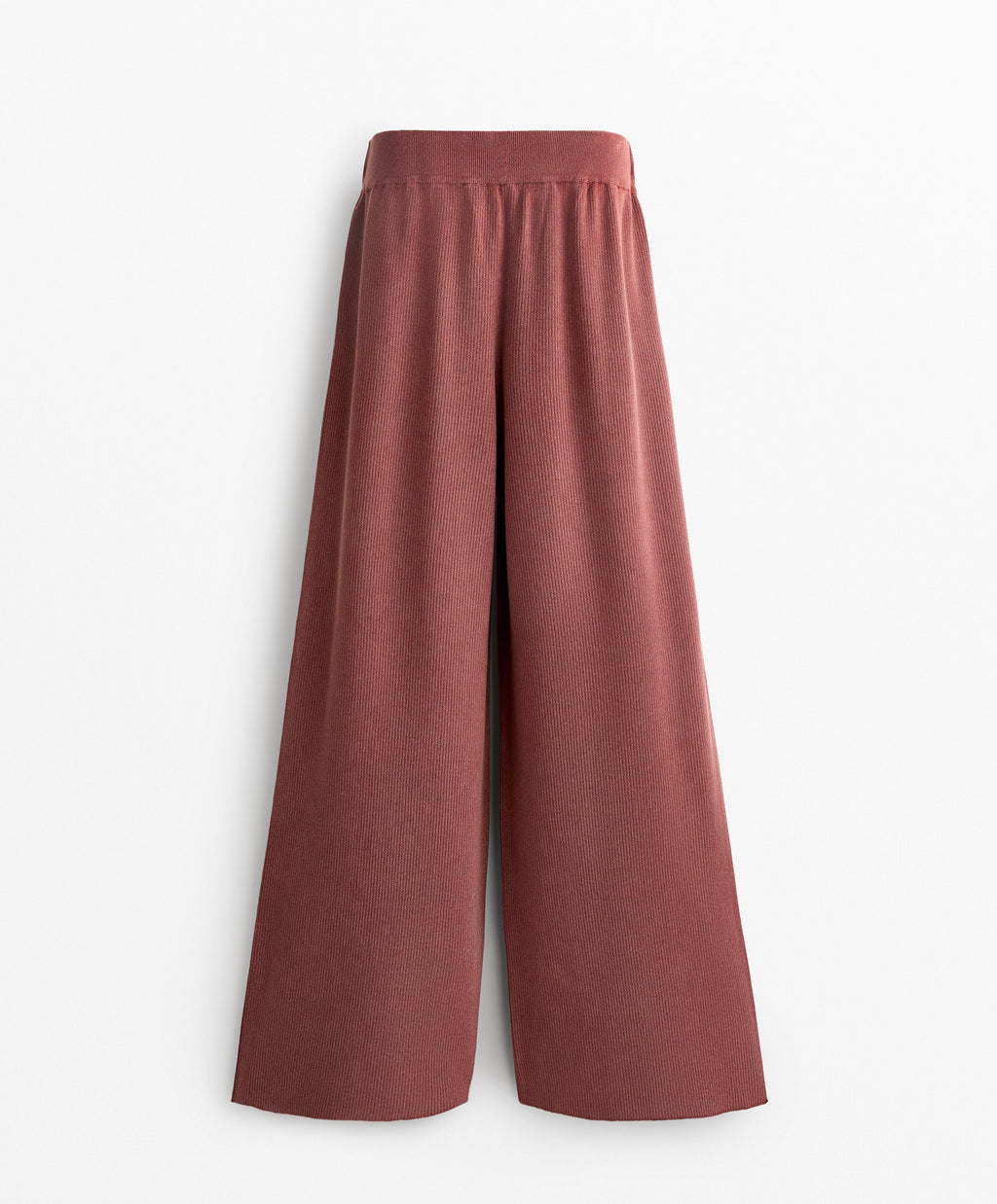 WASHED KNIT STRAIGHT LEG TROUSERS