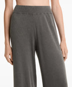 WASHED KNIT STRAIGHT LEG TROUSERS