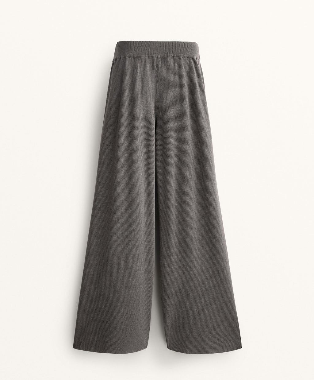 WASHED KNIT STRAIGHT LEG TROUSERS