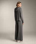 WASHED KNIT STRAIGHT LEG TROUSERS