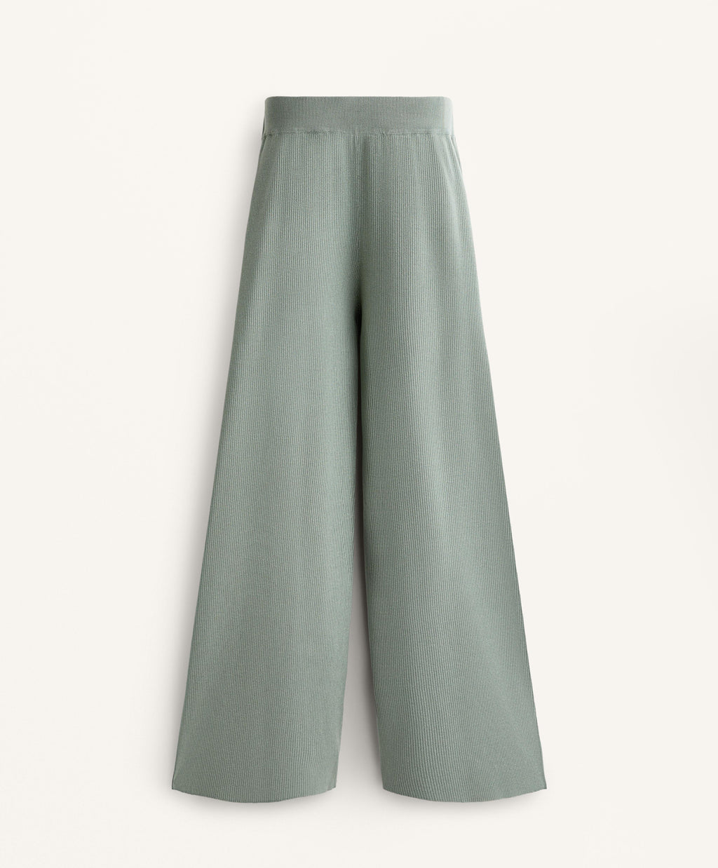 WASHED KNIT STRAIGHT LEG TROUSERS