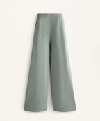 WASHED KNIT STRAIGHT LEG TROUSERS