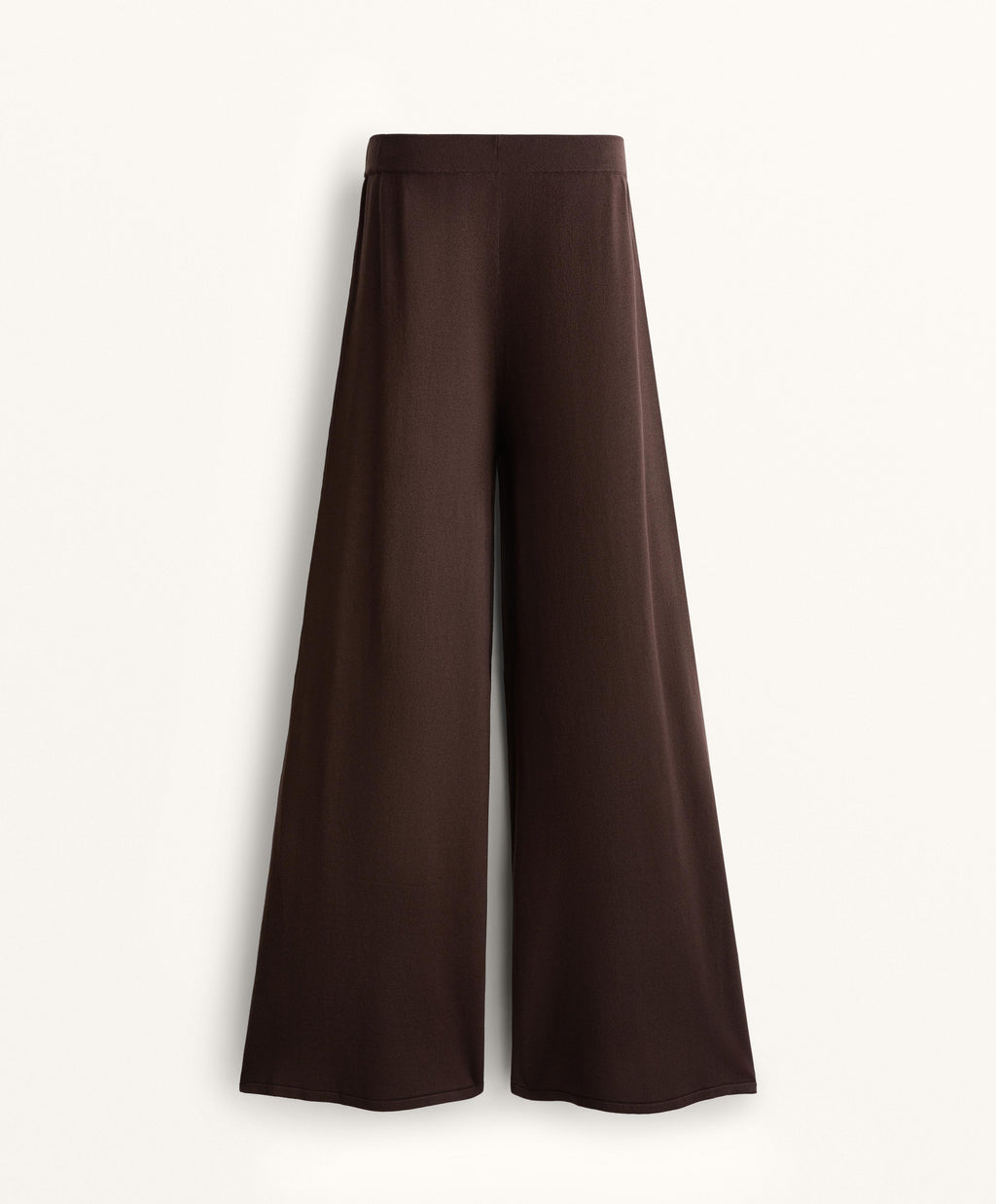 WIDE LEG STRAIGHT KNIT TROUSERS