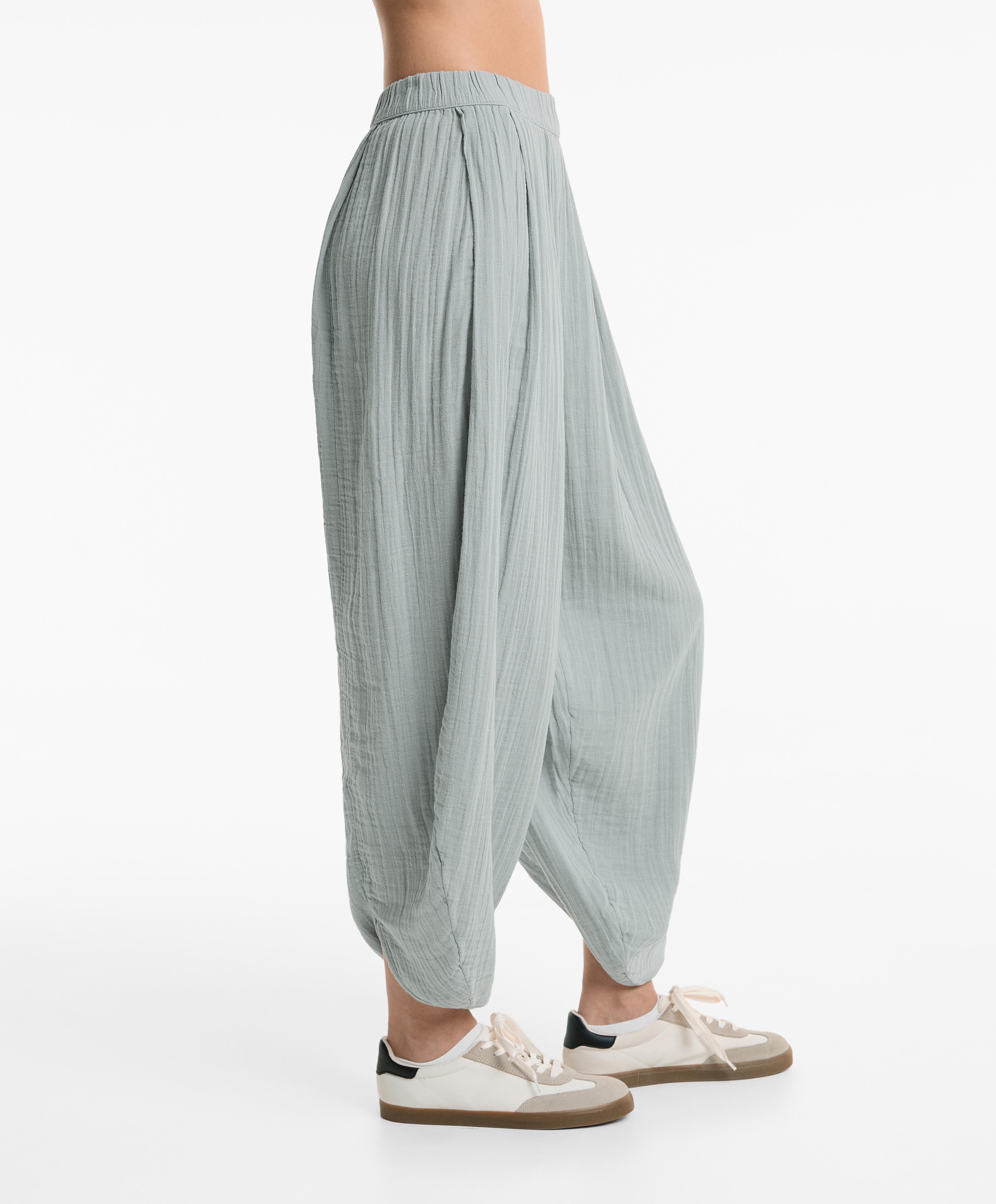 100% COTTON BALLOON TROUSERS
