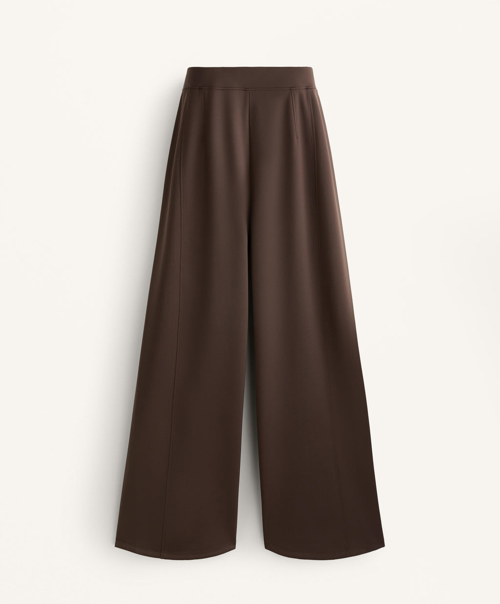 NEOPRENE EFFECT HIGH RISE COCOON TROUSERS