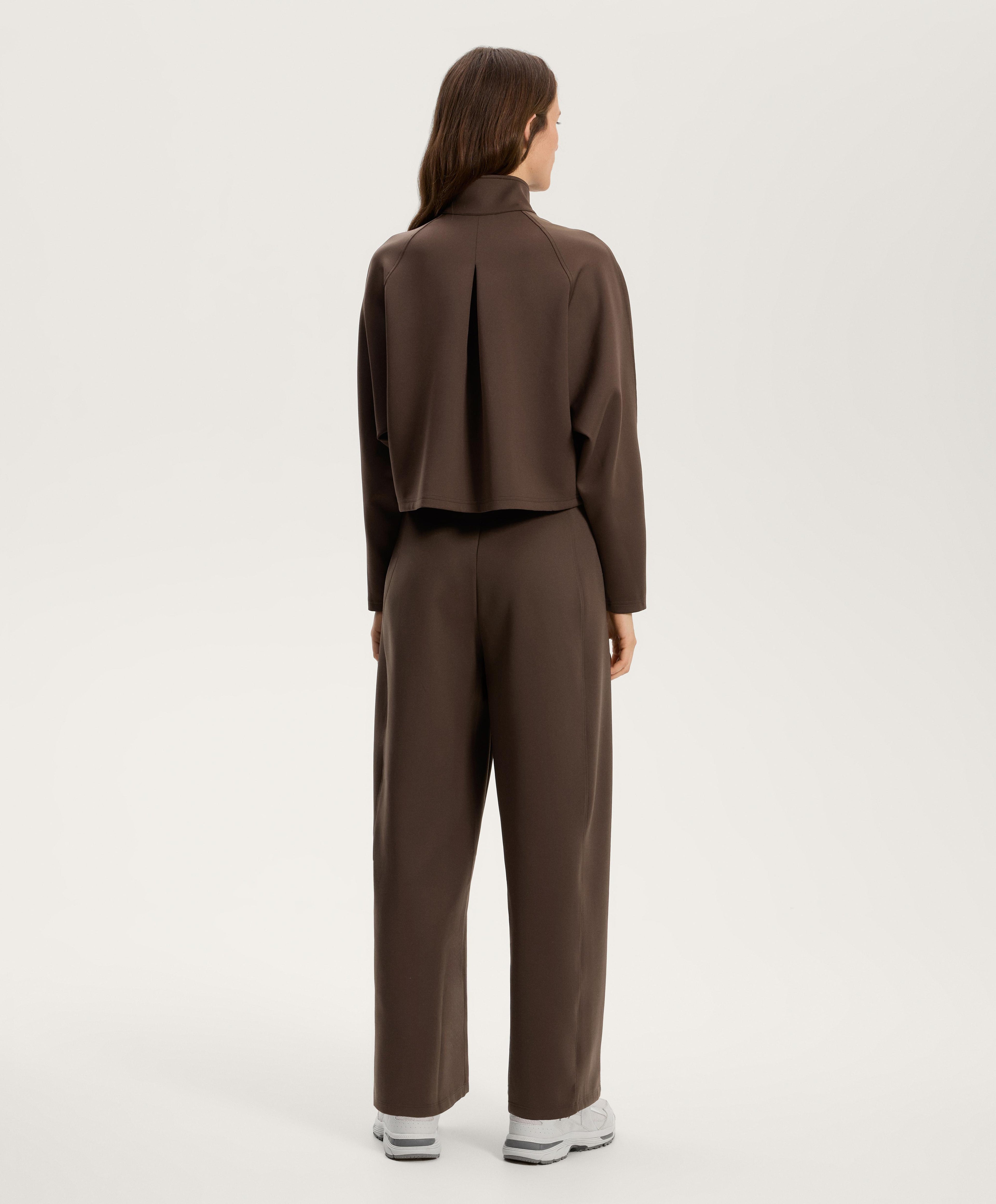 NEOPRENE EFFECT HIGH RISE COCOON TROUSERS