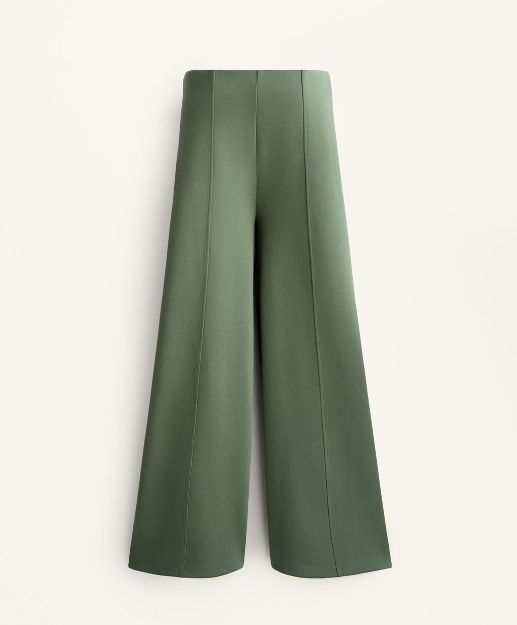 SUPER HIGH RISE PIQUE LONG TROUSERS WITH COTTON