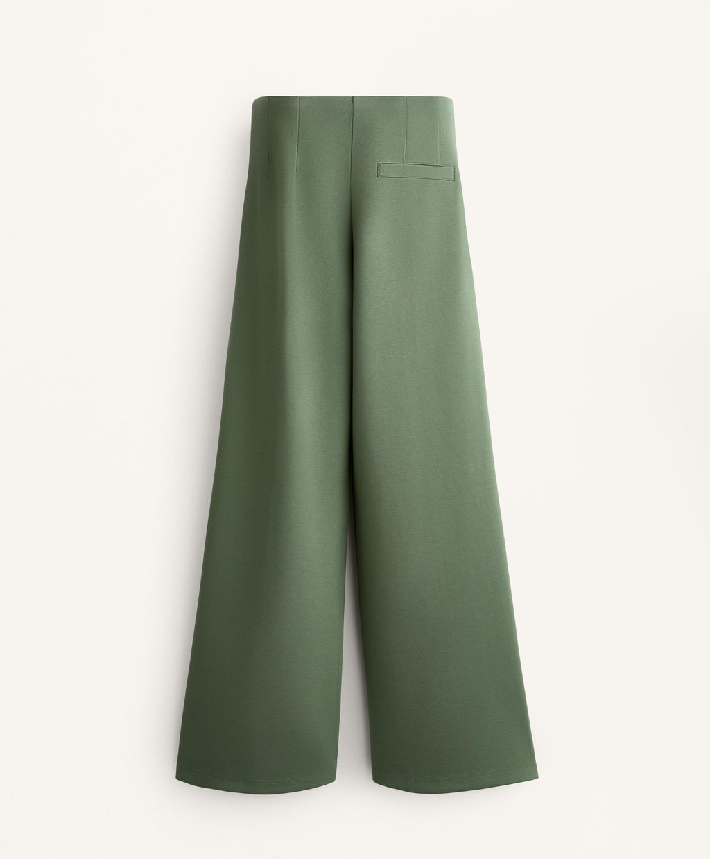 SUPER HIGH RISE PIQUE LONG TROUSERS WITH COTTON