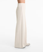 SUPER HIGH RISE PIQUE LONG TROUSERS WITH COTTON