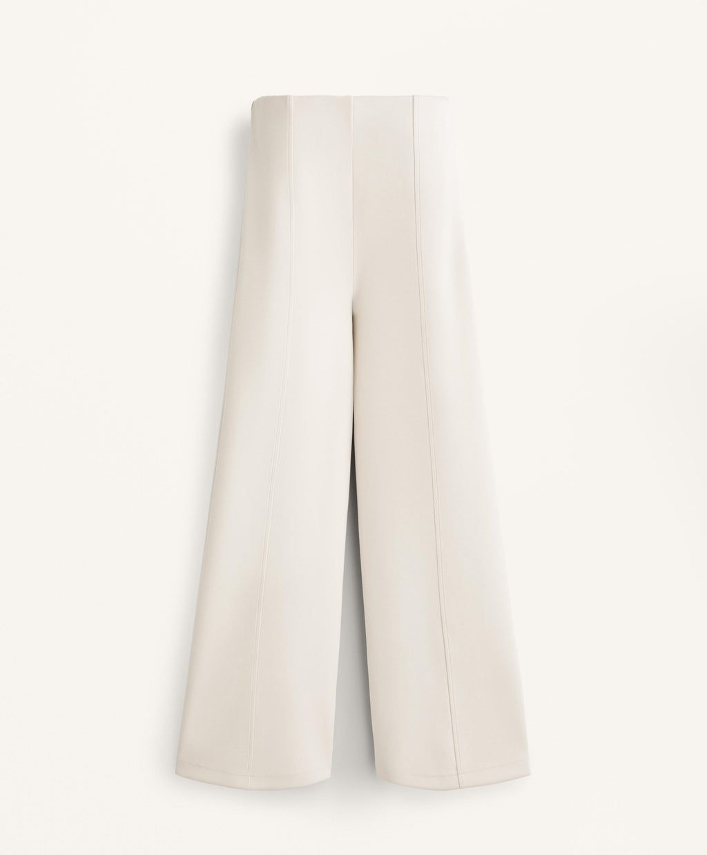 SUPER HIGH RISE PIQUE LONG TROUSERS WITH COTTON