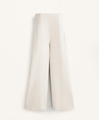 SUPER HIGH RISE PIQUE LONG TROUSERS WITH COTTON