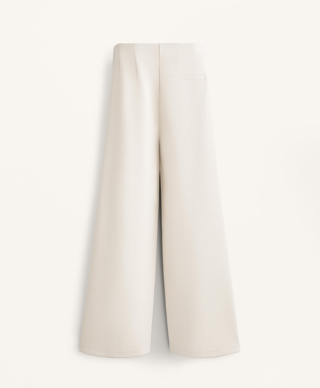 SUPER HIGH RISE PIQUE LONG TROUSERS WITH COTTON