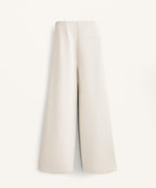 SUPER HIGH RISE PIQUE LONG TROUSERS WITH COTTON