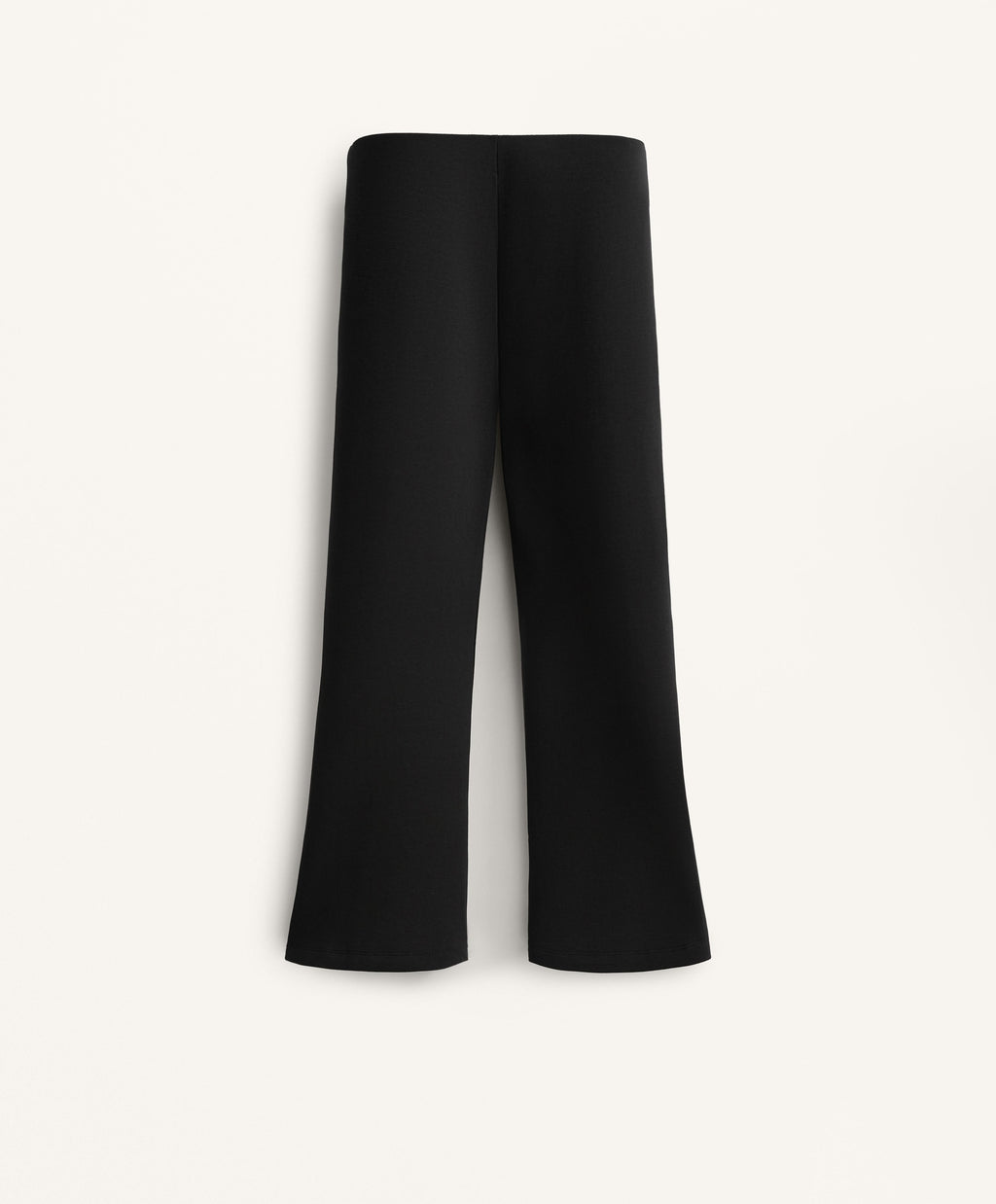 COTTON BLEND SEAM DETAIL FLARE CAPRI TROUSERS