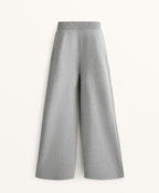 STRAIGHT LEG KNIT TROUSERS WITH SIDE RIB