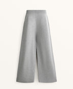 STRAIGHT LEG KNIT TROUSERS WITH SIDE RIB