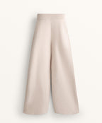 STRAIGHT LEG KNIT TROUSERS WITH SIDE RIB