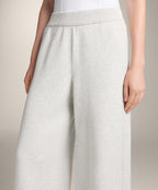 STRAIGHT LEG KNIT TROUSERS WITH SIDE RIB