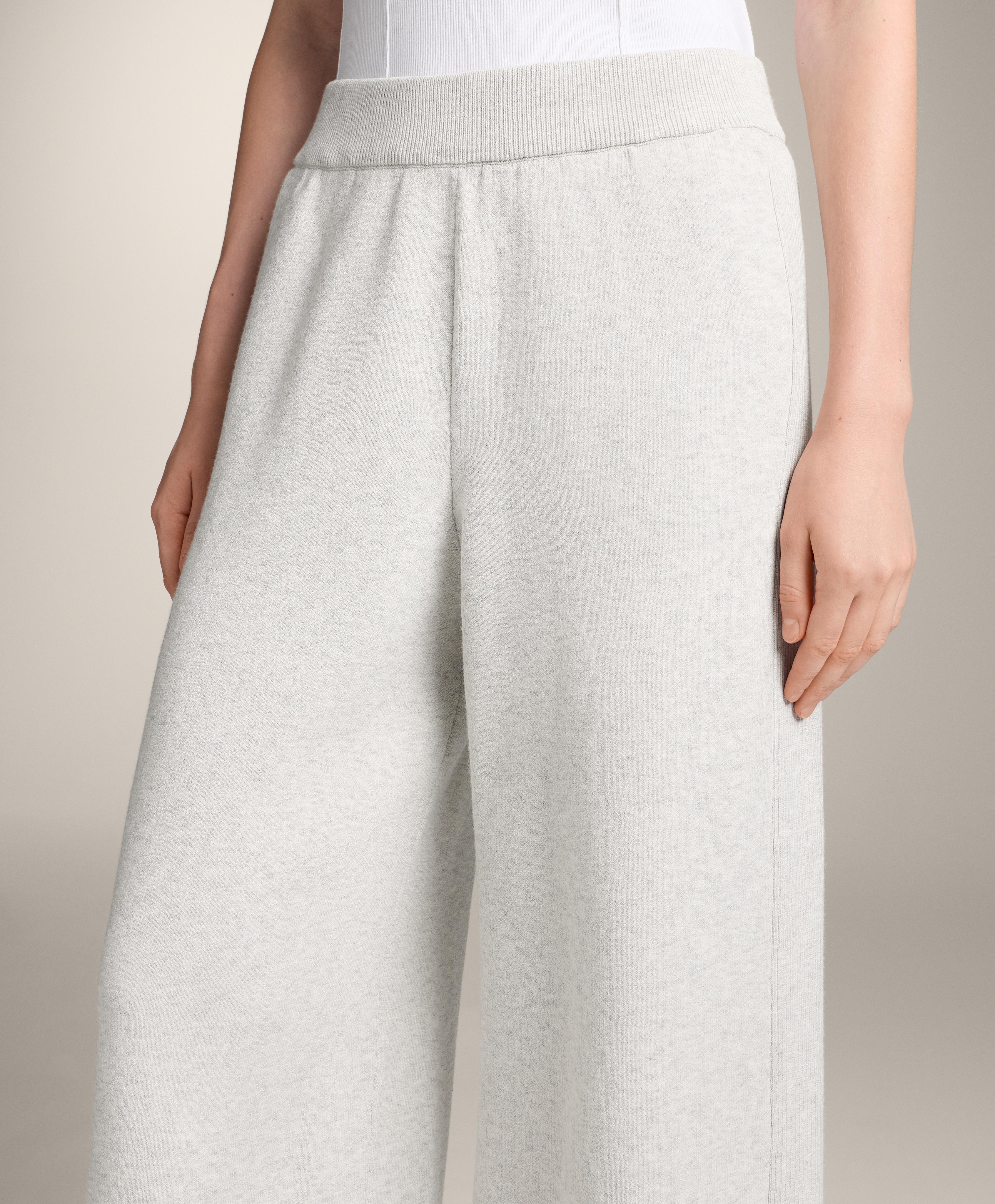 STRAIGHT LEG KNIT TROUSERS WITH SIDE RIB