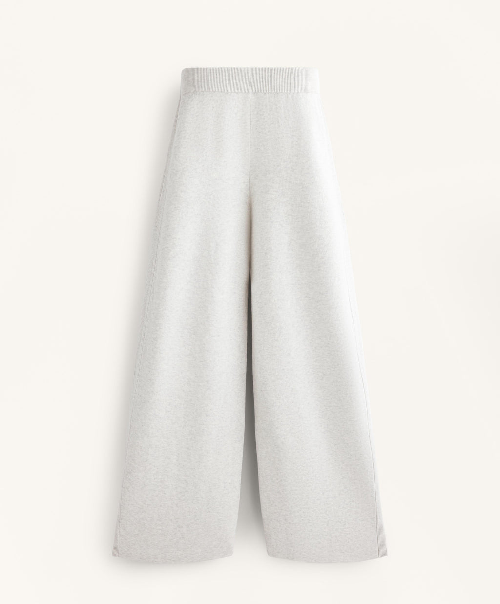 STRAIGHT LEG KNIT TROUSERS WITH SIDE RIB