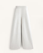 STRAIGHT LEG KNIT TROUSERS WITH SIDE RIB