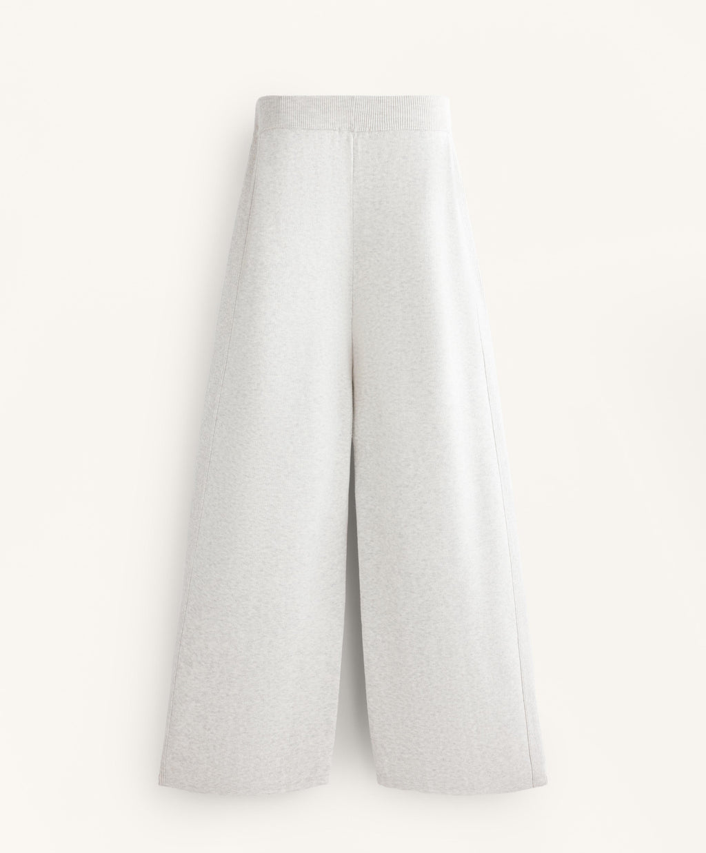 STRAIGHT LEG KNIT TROUSERS WITH SIDE RIB