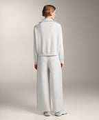 STRAIGHT LEG KNIT TROUSERS WITH SIDE RIB