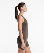 COTTON BLEND HEAVY RIB SHORT PLAYSUIT