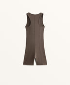 COTTON BLEND HEAVY RIB SHORT PLAYSUIT