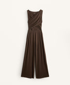 FLOATY CROSSOVER JUMPSUIT WITH MODAL