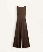 FLOATY CROSSOVER JUMPSUIT WITH MODAL