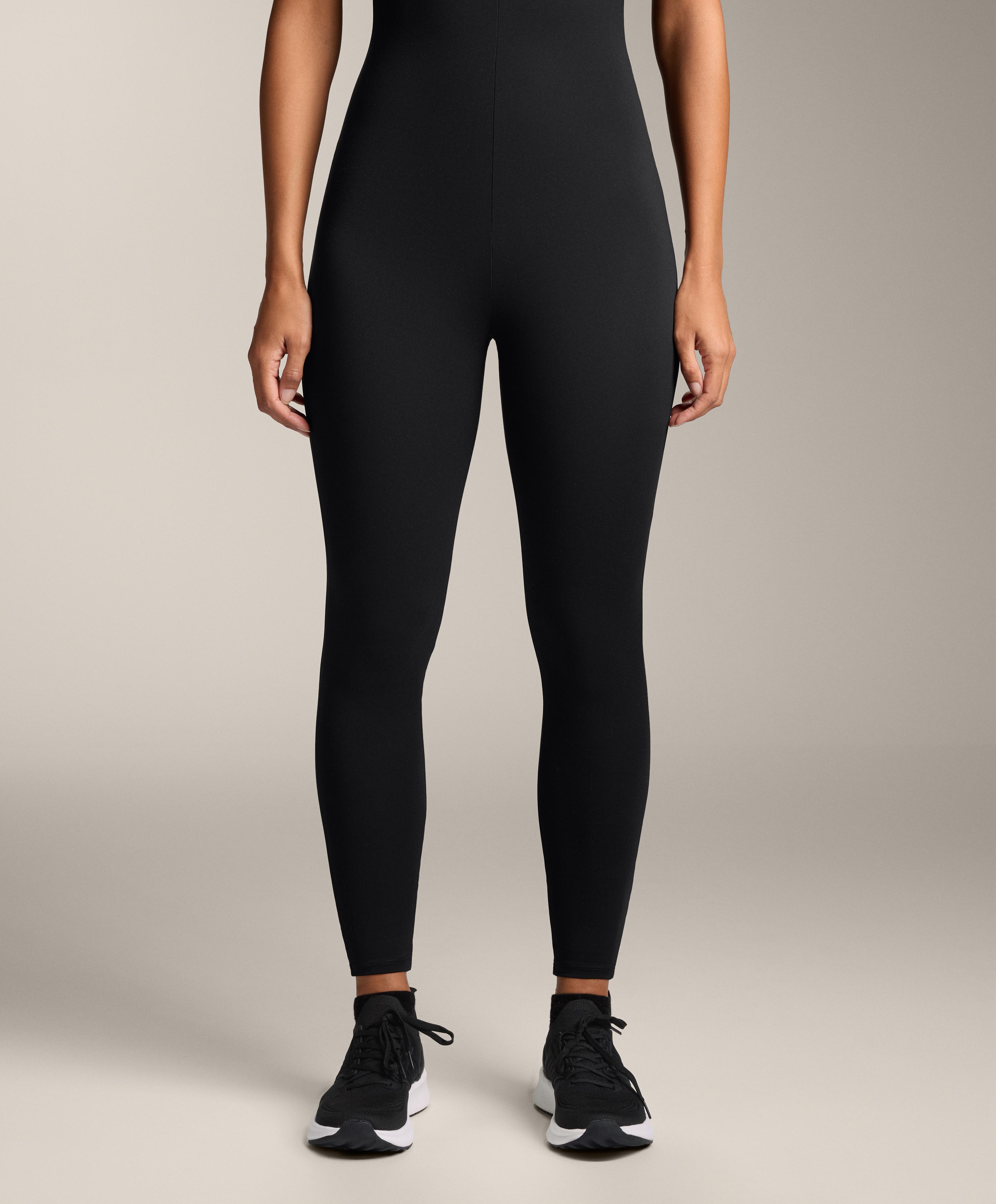 COMFORTLUX DRAPED NECK LONG JUMPSUIT