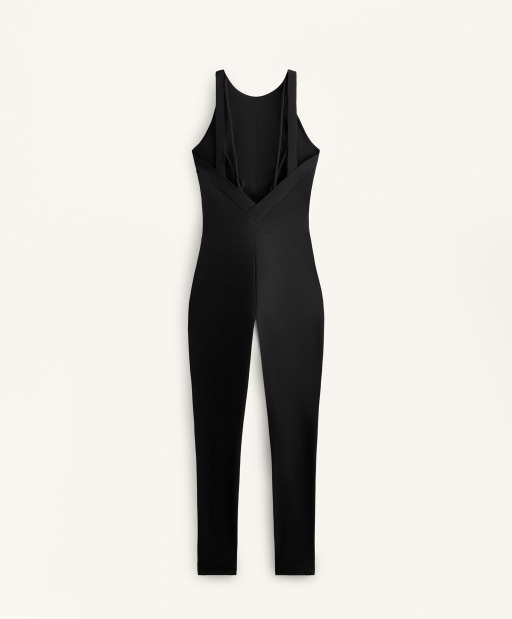 COMPRESSIVE LONG JUMPSUIT WITH BACK STRAPS