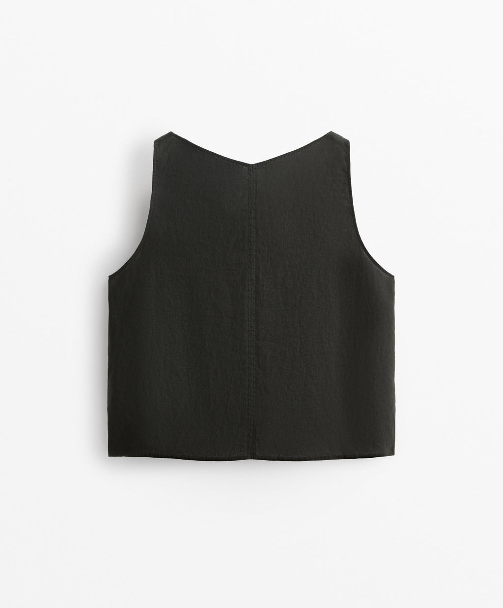 V NECK 100% LINEN TOP