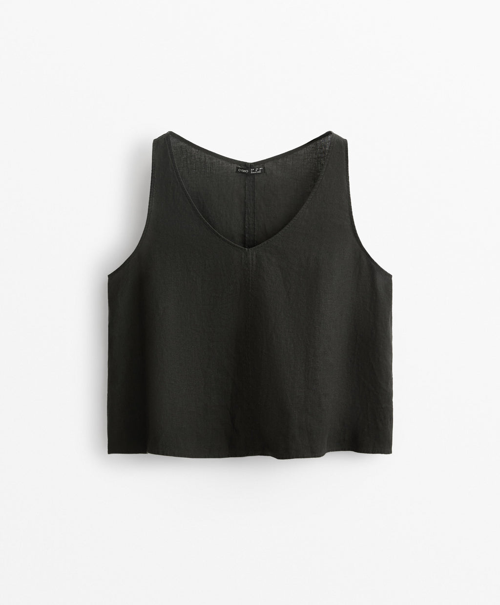 V NECK 100% LINEN TOP