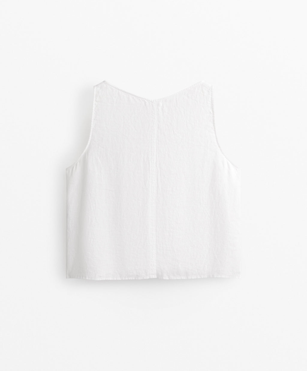 V NECK 100% LINEN TOP