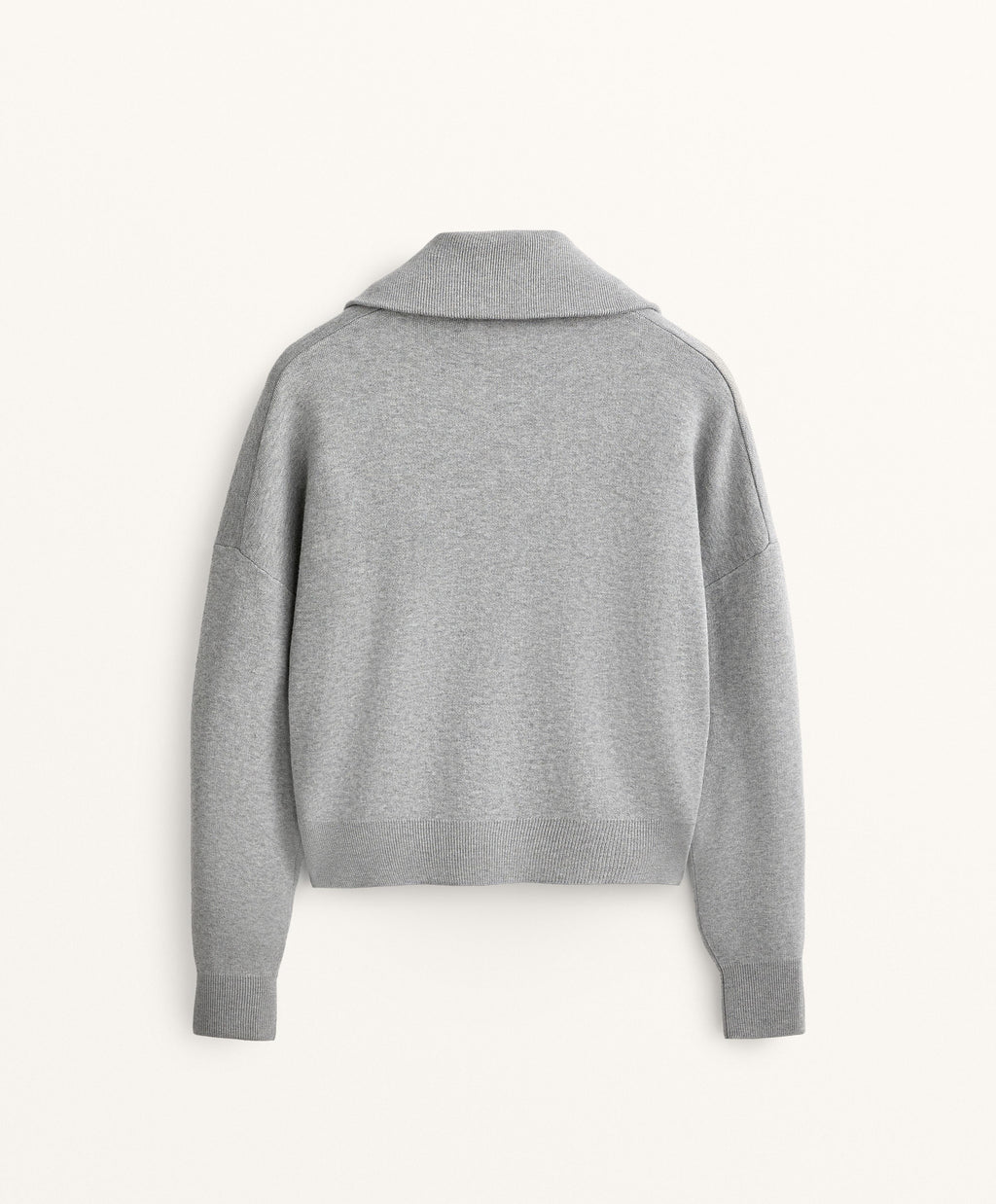HIGH NECK KNIT JACKET WITH POCKETS