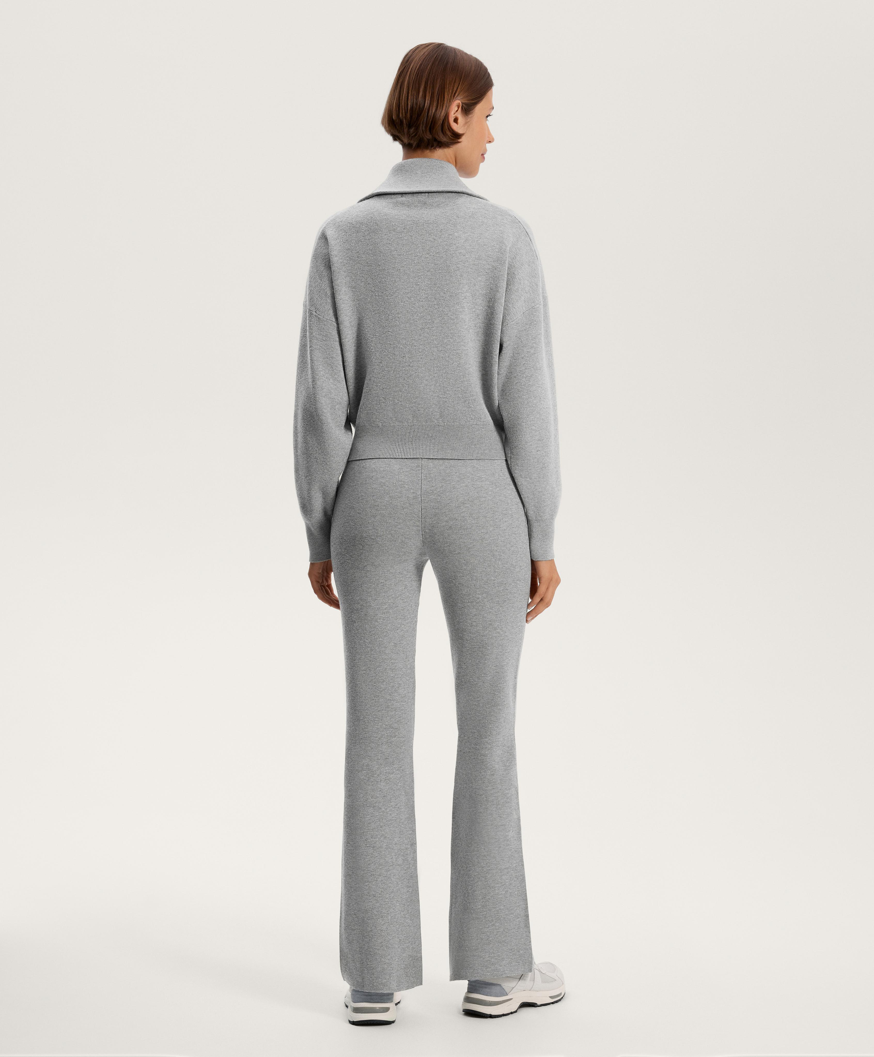 HIGH NECK KNIT JACKET WITH POCKETS
