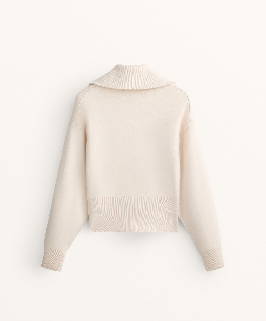 HIGH COLLAR KNIT JACKET WITH CONTRAST PIPING