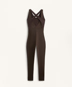 COMPRESSIVE BLOCK LONG JUMPSUIT