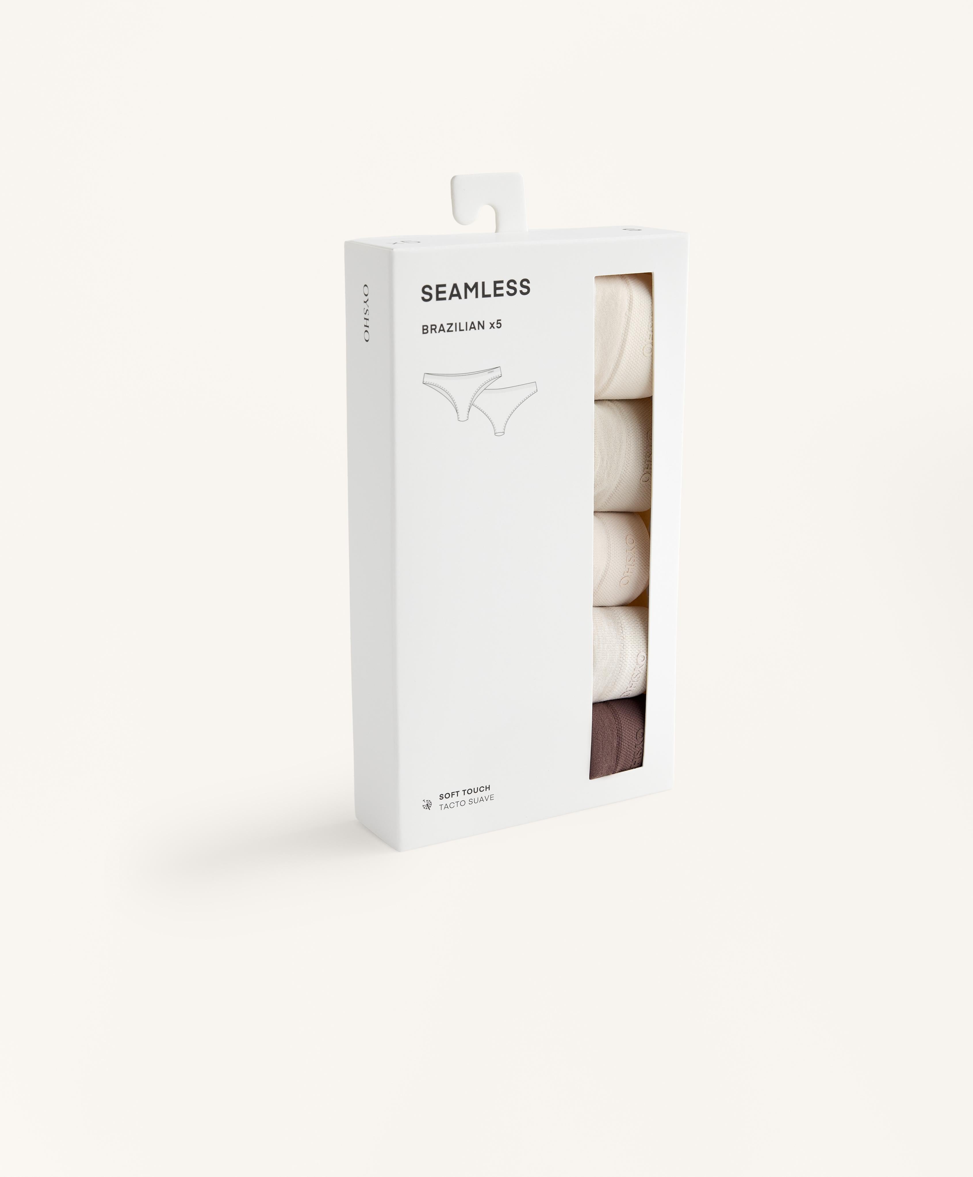 5 SEAMLESS SOFT TOUCH BRAZILIAN BRIEFS