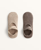 2 PAIRS OF YOGA AND PILATES COTTON BLEND SOCKS WITH CROSS STRAPS AND PADDING
