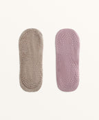 2 PAIRS OF COTTON BLEND YOGA AND PILATES SOCKS