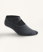 2 PAIRS OF YOGA AND PILATES COTTON BLEND SOCKS WITH CROSSED STRAPS AND CUSHIONING
