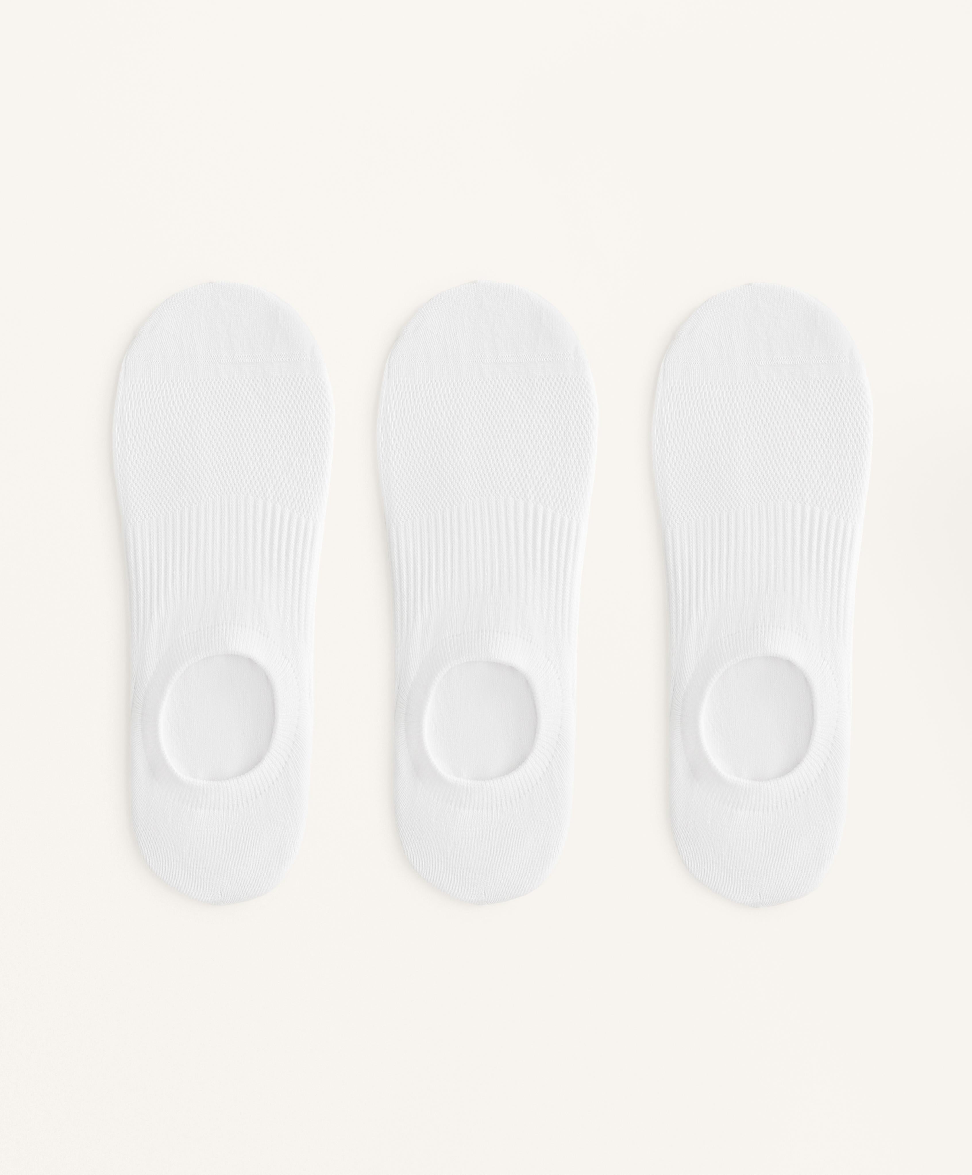 3 PAIRS OF HIGH CUT SPORTS COTTON BLEND INVISIBLE SOCKS