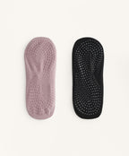 2 PAIRS OF YOGA AND PILATES POLYAMIDE BLEND DOUBLE STRAP SOCKS