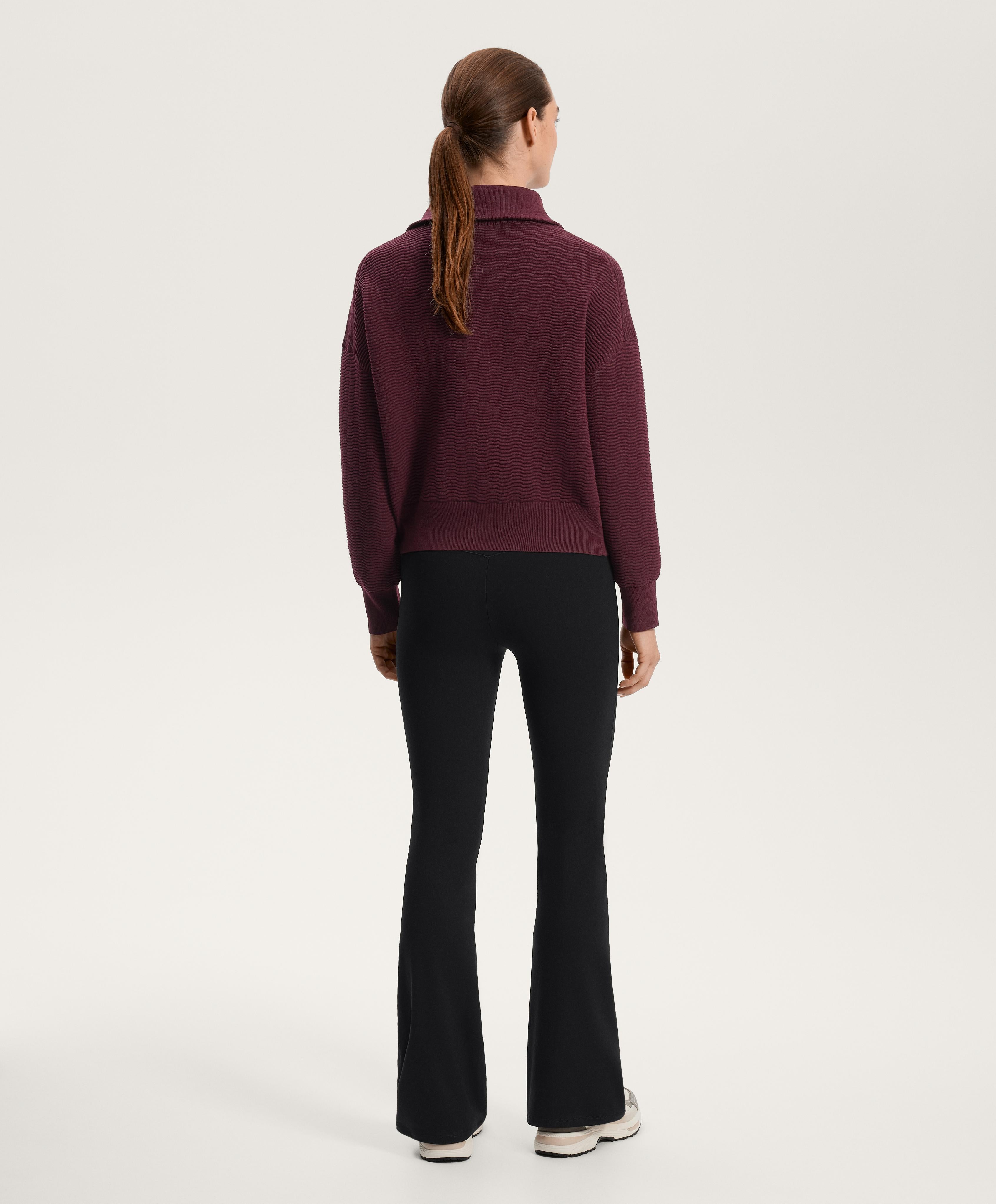 TEXTURED HALF ZIP KNIT JUMPER