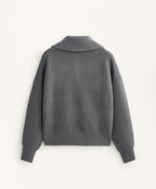 TEXTURED HALF ZIP KNIT JUMPER